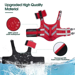 Waterproof Dog Life Jacket And Reflective Stripes