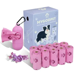 Dog Poop Bags Rolls with Dispenser 150 Count