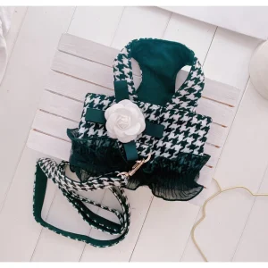 Lady Pet Harness Vest Dress Lead Set With Tutu