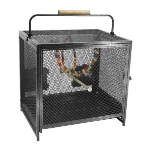 Wrought Iron Bird Travel Carrier Cage
